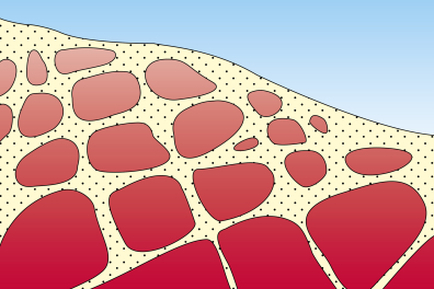 Formation d'un chaos granitique - étape 3